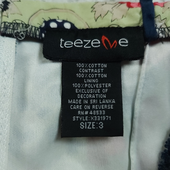 2000s Teeze Me Patchwork Style Floral Dress Sz 3 - Picture 5 of 11